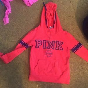 Vs pink quarter zip up